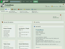 Tablet Screenshot of frostedroses.deviantart.com