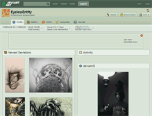 Tablet Screenshot of eyelessentity.deviantart.com