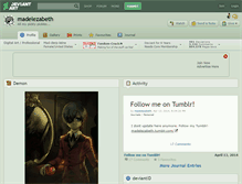 Tablet Screenshot of madelezabeth.deviantart.com