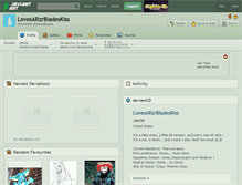 Tablet Screenshot of lovesarzrbladeskiss.deviantart.com