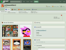 Tablet Screenshot of evilsoacekitten2.deviantart.com