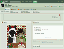Tablet Screenshot of haleydusk.deviantart.com
