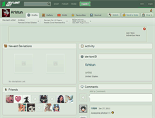 Tablet Screenshot of kristun.deviantart.com