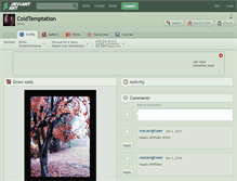 Tablet Screenshot of coldtemptation.deviantart.com