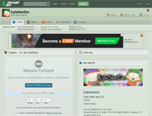 Tablet Screenshot of kylestanfan.deviantart.com