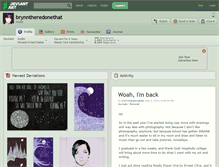 Tablet Screenshot of brynntheredonethat.deviantart.com