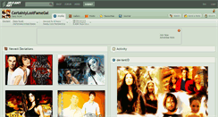 Desktop Screenshot of certainlylostfamegal.deviantart.com