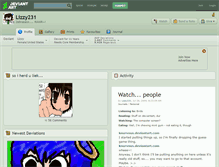 Tablet Screenshot of lizzy231.deviantart.com