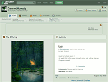 Tablet Screenshot of damnedhonesty.deviantart.com