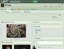 Tablet Screenshot of johnnybg.deviantart.com