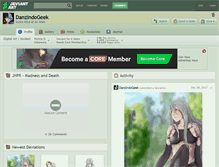 Tablet Screenshot of danzindogeek.deviantart.com