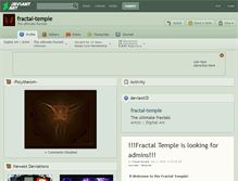 Tablet Screenshot of fractal-temple.deviantart.com