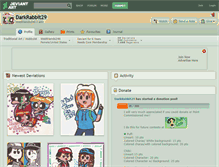 Tablet Screenshot of darkrabbit29.deviantart.com