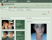 Tablet Screenshot of flylowcarrioncrow.deviantart.com