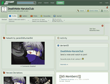 Tablet Screenshot of deathnote-narutoclub.deviantart.com