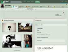 Tablet Screenshot of jennifah.deviantart.com
