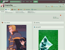 Tablet Screenshot of creamyway.deviantart.com