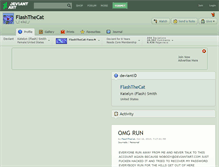 Tablet Screenshot of flashthecat.deviantart.com