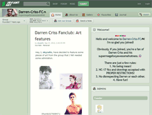 Tablet Screenshot of darren-criss-fc.deviantart.com