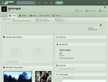 Tablet Screenshot of lightningkat.deviantart.com