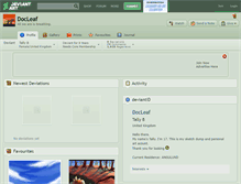 Tablet Screenshot of docleaf.deviantart.com