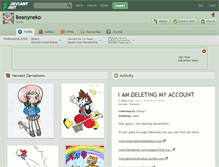 Tablet Screenshot of beanyneko.deviantart.com