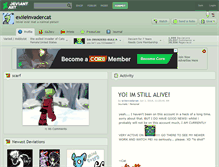 Tablet Screenshot of exileinvadercat.deviantart.com