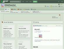 Tablet Screenshot of killmepleasegod.deviantart.com