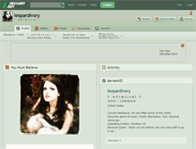 Tablet Screenshot of leopardivory.deviantart.com