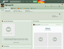Tablet Screenshot of highwayer98.deviantart.com