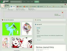 Tablet Screenshot of e-t-o.deviantart.com