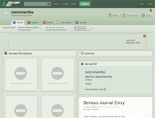 Tablet Screenshot of neoromantika.deviantart.com