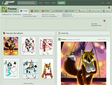 Tablet Screenshot of foxene.deviantart.com