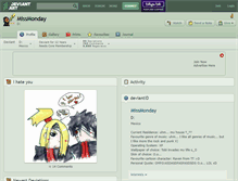 Tablet Screenshot of missmonday.deviantart.com