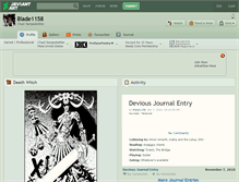 Tablet Screenshot of blade1158.deviantart.com