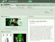 Tablet Screenshot of dudedood.deviantart.com