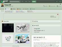 Tablet Screenshot of fangwolf5.deviantart.com