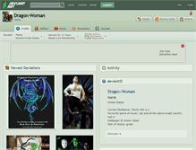 Tablet Screenshot of dragon-woman.deviantart.com