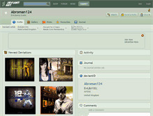 Tablet Screenshot of abroman124.deviantart.com