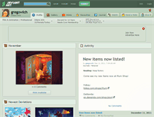 Tablet Screenshot of gregowich.deviantart.com