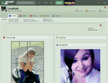 Tablet Screenshot of loverush.deviantart.com