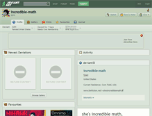 Tablet Screenshot of incredible-math.deviantart.com