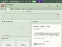 Tablet Screenshot of luvinanime25.deviantart.com