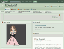 Tablet Screenshot of izzy-sparks-lover.deviantart.com