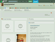 Tablet Screenshot of animal-restrained.deviantart.com