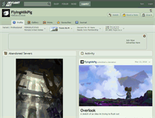 Tablet Screenshot of flyingmilkpig.deviantart.com