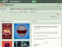Tablet Screenshot of d34thmonk3y.deviantart.com