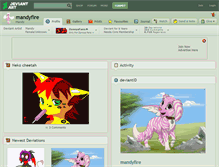 Tablet Screenshot of mandyfire.deviantart.com