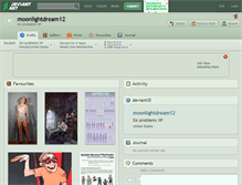 Tablet Screenshot of moonlightdream12.deviantart.com