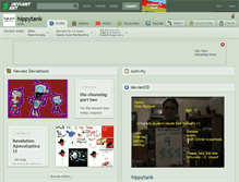 Tablet Screenshot of hippytank.deviantart.com